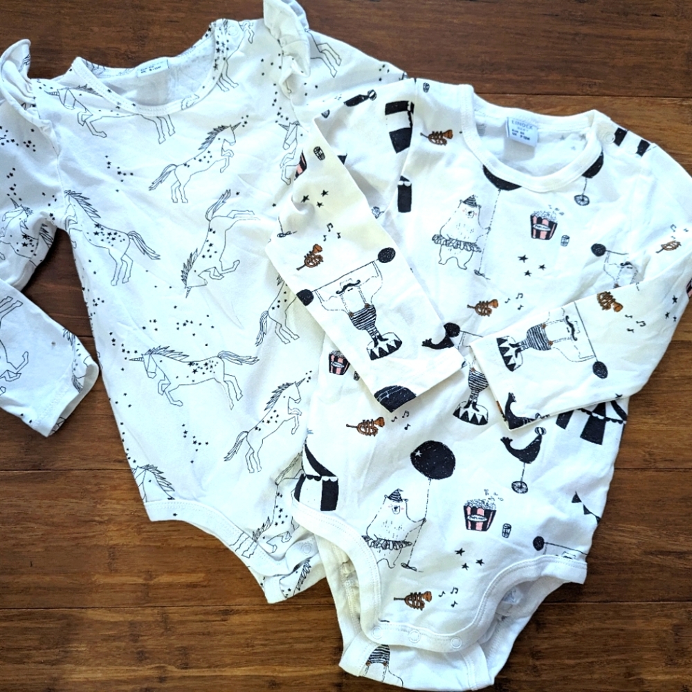 2pc Lindex baby girl onesies